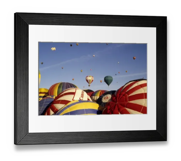 Framed Print : Colorful abstract of hot air balloons in the air in Albuquerque New Mexico