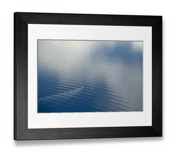 Framed Print : USA, Oregon, Crater Lake NP. A tour boat creates a wake at Crater Lake in Crater Lake National Park Framed Print : USA, Oregon, Crater Lake NP. A tour boat creates a wake at Crater Lake in Crater Lake National Park