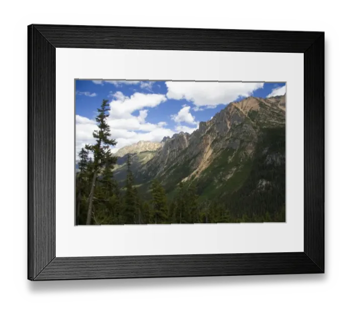 Framed Print : Rocky mountain peaks are part of the North Cascade Range in Washington