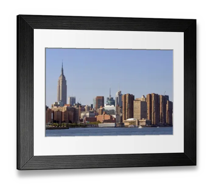 Framed Print : New York City skyline dominated by Empire State Building, New York, USA
