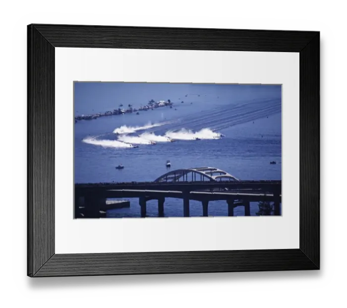 Framed Print : North America, USA, Washington, Seattle. Hydroplane race on Lake Washington