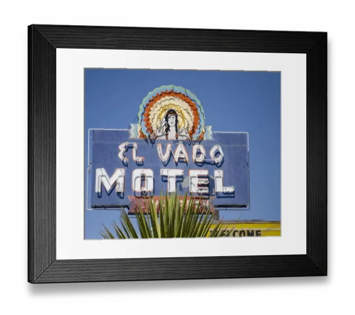Framed Print : NM, New Mexico, Albuquerque, Central Avenue, Historic Route 66, El Vado Motel Framed Print : NM, New Mexico, Albuquerque, Central Avenue, Historic Route 66, El Vado Motel