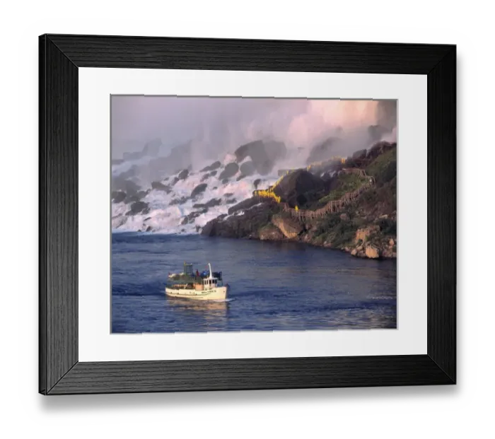 Framed Print : USA, New York, Niagara Falls. The Maid of the Mist travels the waters near New York s Framed Print : USA, New York, Niagara Falls. The Maid of the Mist travels the waters near New York s