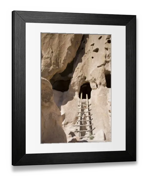 Framed Print : NM, New Mexico, Bandelier National Monument, in Frijoles Canyon, home of Ancestral Pueblo people Framed Print : NM, New Mexico, Bandelier National Monument, in Frijoles Canyon, home of Ancestral Pueblo people