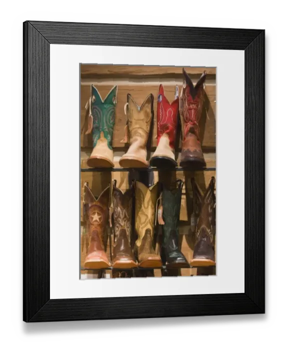 Framed Print : USA, Oregon, Pendleton, Cowboy Boots for Sale at Hamley s Framed Print : USA, Oregon, Pendleton, Cowboy Boots for Sale at Hamley s