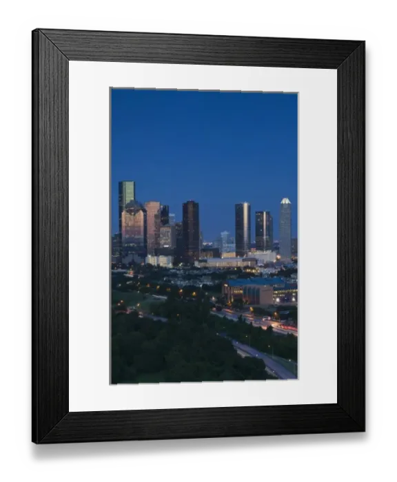 Framed Print : Texas, Houston Skyline at Dusk