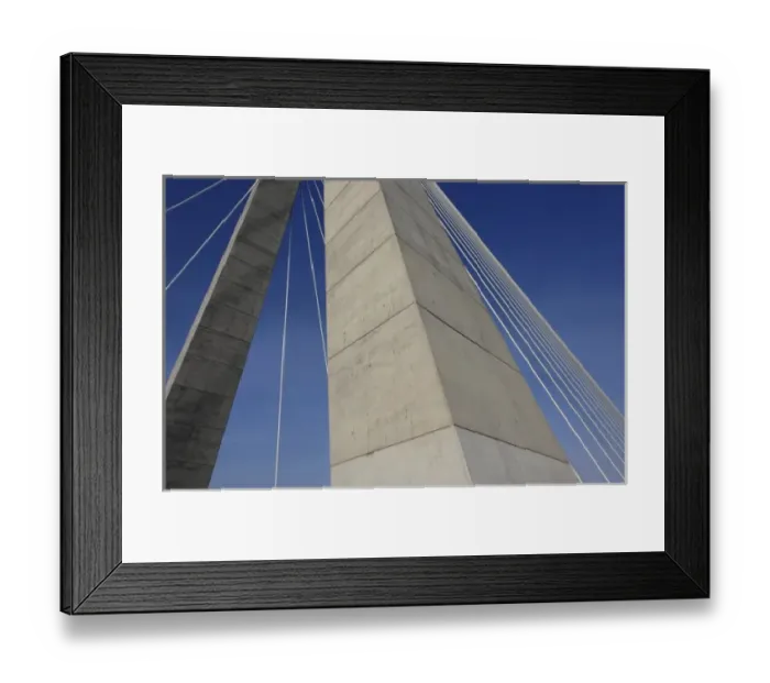 Framed Print : Suspension details of Arthur Ravenel Jr. Bridge, Charleston, South Carolina. Also
