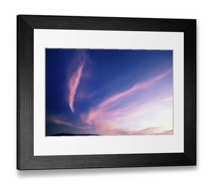 Framed Print : USA, Utah, Cache Valley. Cirrus clouds at sunset