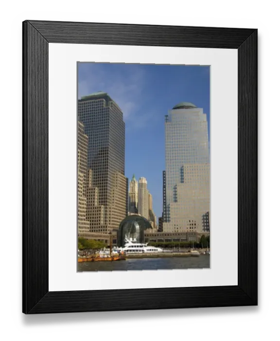 Framed Print : Lower Manhattan from the Hudson River, New York City, New York, USA Framed Print : Lower Manhattan from the Hudson River, New York City, New York, USA