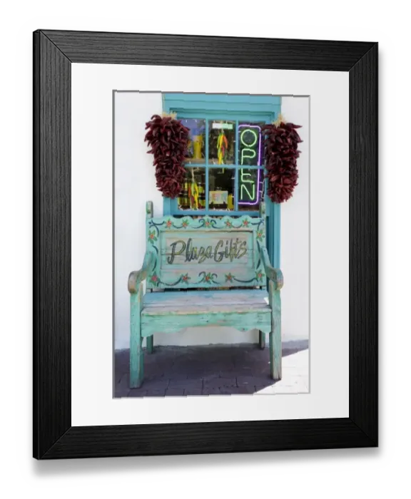 Framed Print : Albuquerque, New Mexico, United States. Store fronts in Old Town located in downtown Albuquerue Framed Print : Albuquerque, New Mexico, United States. Store fronts in Old Town located in downtown Albuquerue