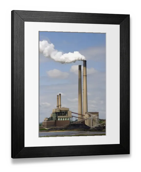 Framed Print : The Conesville coal fired power plant with belching smoke near Coshocton, Ohio Framed Print : The Conesville coal fired power plant with belching smoke near Coshocton, Ohio