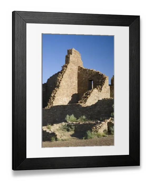 Framed Print : NM, New Mexico, Chaco Culture National Historic Park, Chaco Canyon, home of Ancestral