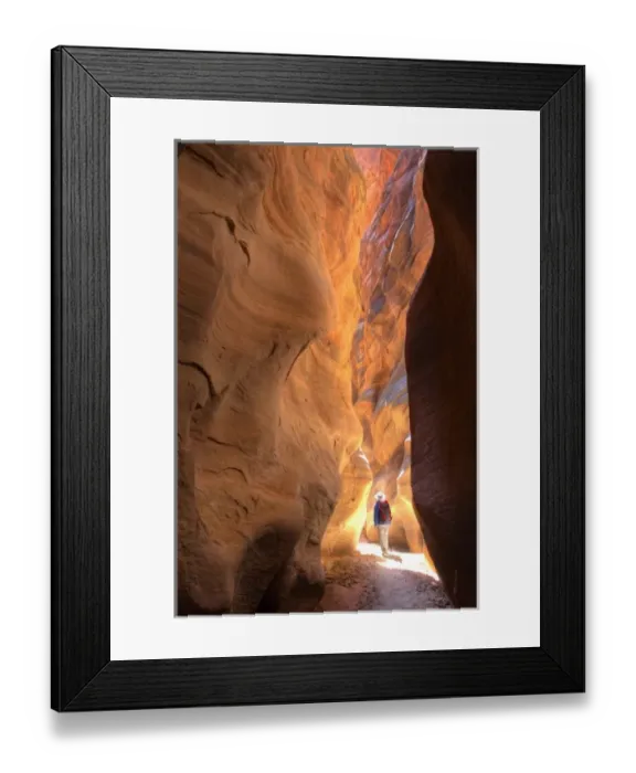 Framed Print : Utah, Paria Canyon-Vermillion Cliffs Wilderness, Buckskin Gulch, 21 mile long slot canyon