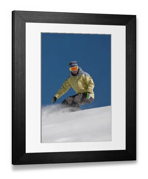 Framed Print : Man snowboarding, Santa Fe Ski Area, New Mexico, MR Framed Print : Man snowboarding, Santa Fe Ski Area, New Mexico, MR