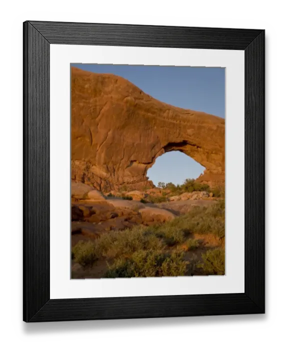 Framed Print : Late light into twilight, Window Arch, Arches National Park, Utah