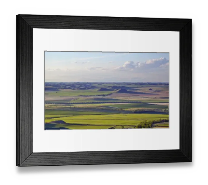 Framed Print : Freight train full of coal heads through the plains at Sentinel Butte North Dakota