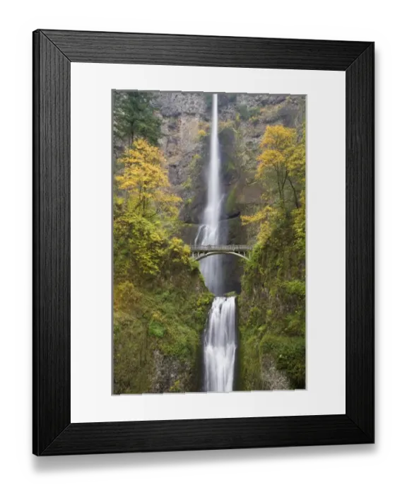 Framed Print : USA, Oregon, Columbia River Gorge. View of bridge next to Multnomah Falls Framed Print : USA, Oregon, Columbia River Gorge. View of bridge next to Multnomah Falls