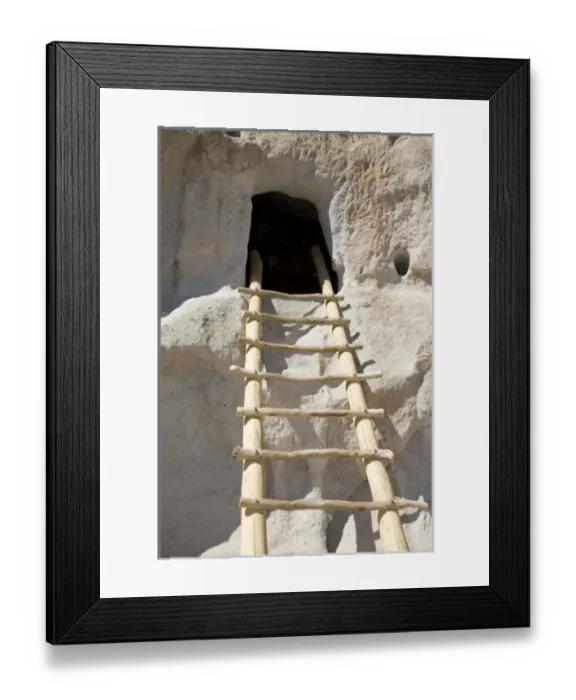 Framed Print : NM, New Mexico, Bandelier National Monument, in Frijoles Canyon, home of Ancestral Pueblo people Framed Print : NM, New Mexico, Bandelier National Monument, in Frijoles Canyon, home of Ancestral Pueblo people