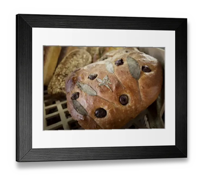 Framed Print : Santa Fe, New Mexico, United States. Artisinal breads at farmers market
