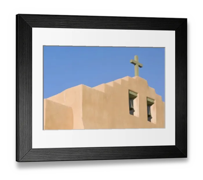 Framed Print : USA, NM, Santa Fe, Adobe Style Church Framed Print : USA, NM, Santa Fe, Adobe Style Church