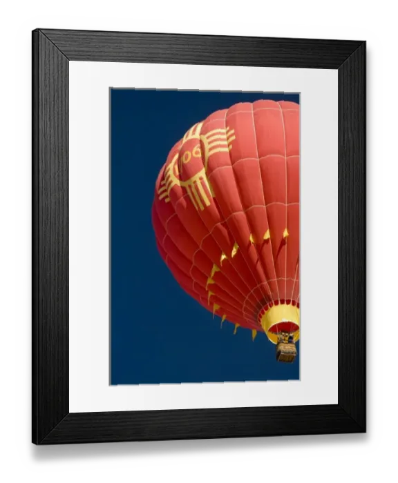 Framed Print : USA, NM, Albuquerque. Renowned hot air ballooning locale. This one commemorates
