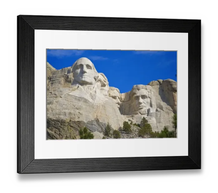 Framed Print : USA, South Dakota. Close-up of Mount Rushmore National Memorial in daytimeFred J Framed Print : USA, South Dakota. Close-up of Mount Rushmore National Memorial in daytimeFred J