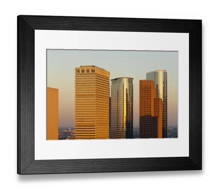 Framed Print : Texas, Houston. Downtown skyline Framed Print : Texas, Houston. Downtown skyline