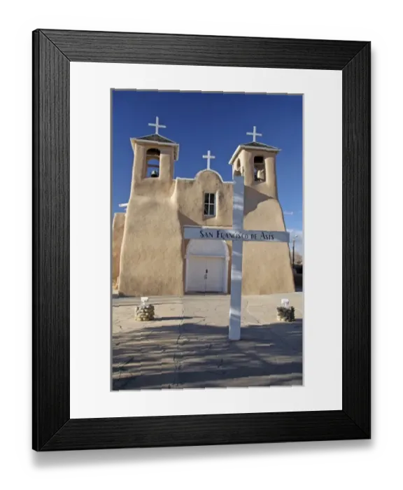Framed Print : USA, New Mexico, Taos. The San Francisco de Asis adobe church, a National Historic Framed Print : USA, New Mexico, Taos. The San Francisco de Asis adobe church, a National Historic