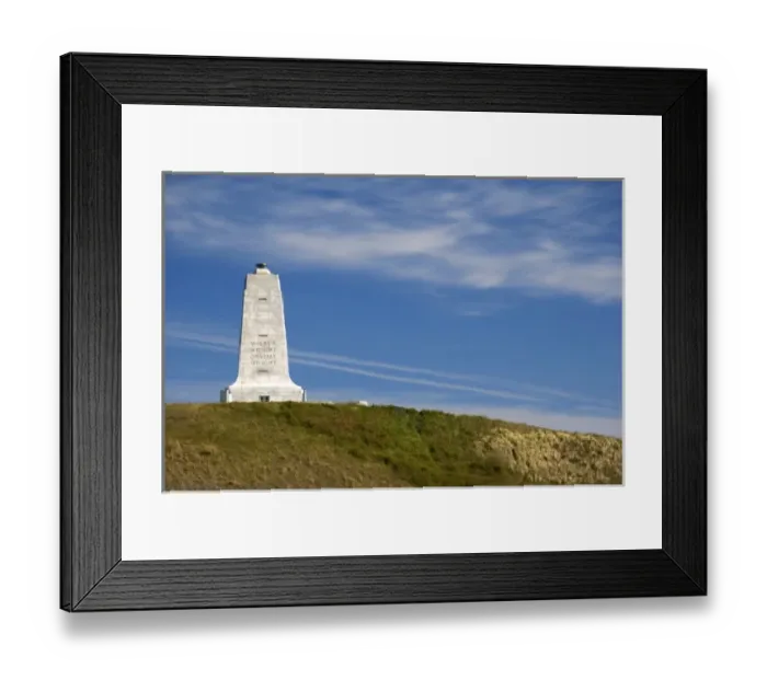 Framed Print : Monument on Killdevil Hill at Kitty Hawk is part of the Wright Brothers National Monument at Manteo