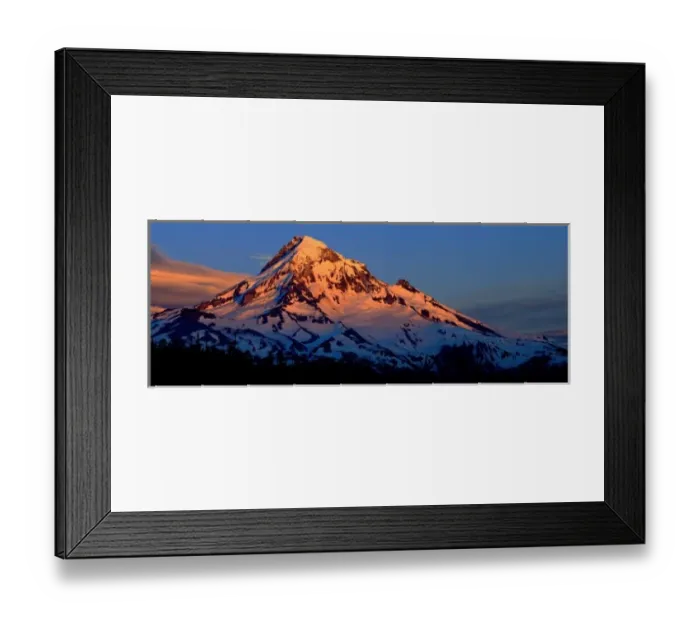 Framed Print : USA, Oregon, Mt Hood. Sunset light colors Mt. Hood in the Oregon Cascades Range Framed Print : USA, Oregon, Mt Hood. Sunset light colors Mt. Hood in the Oregon Cascades Range
