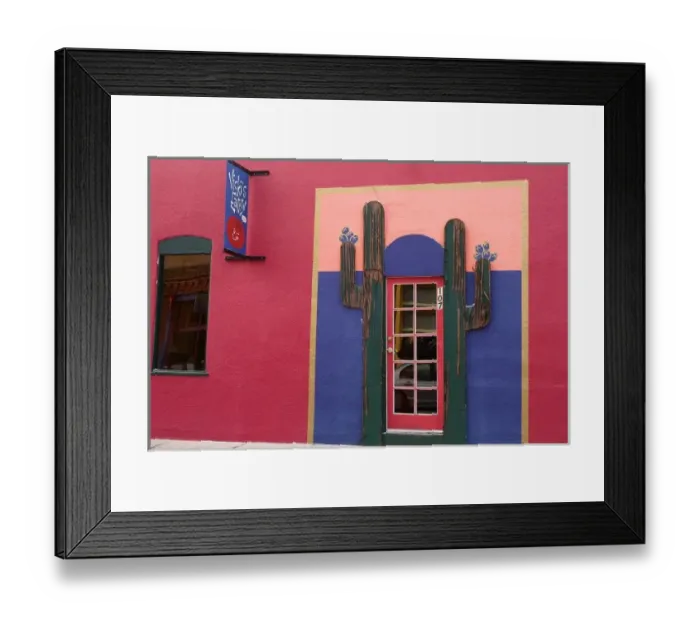 Framed Print : Silver City, New Mexico, United States. Side street with colorful store fronts Framed Print : Silver City, New Mexico, United States. Side street with colorful store fronts