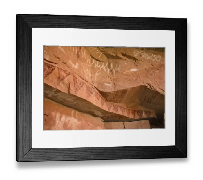 Framed Print : USA, Utah, Canyonlands National Park. Ancient pictographs on sandstone formation Framed Print : USA, Utah, Canyonlands National Park. Ancient pictographs on sandstone formation