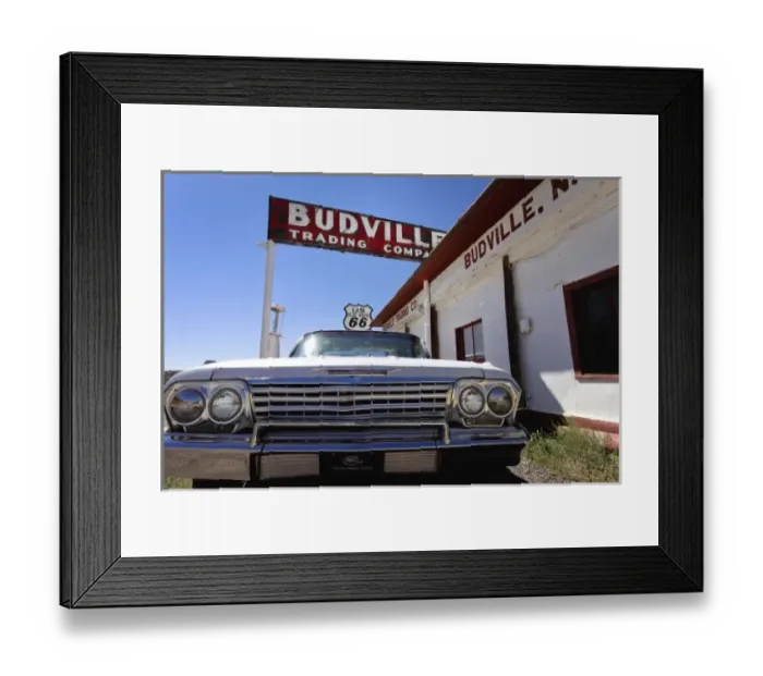 Framed Print : Budville, New Mexico, United States. Route 66