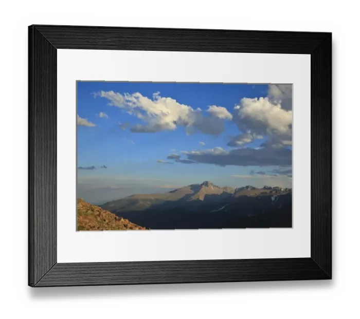 Framed Print : USA, Colorado, Rocky Mountain National Park, Longs Peak from Forest Canyon Overlook