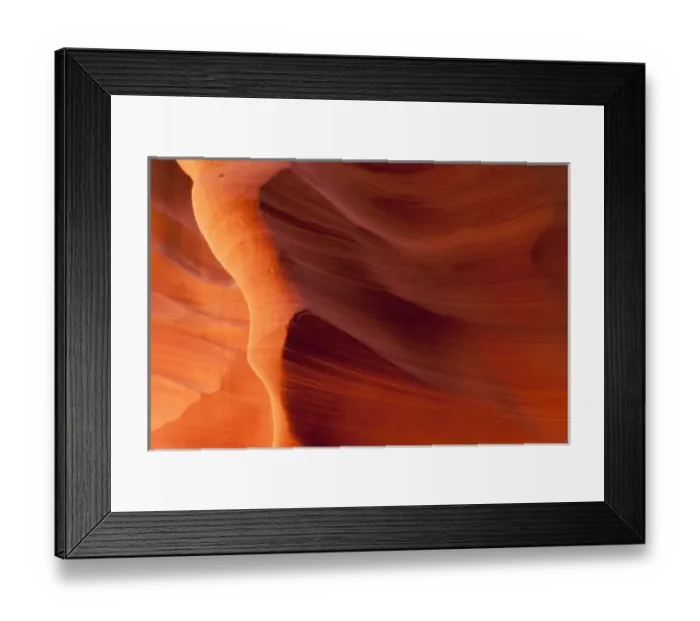 Framed Print : USA, Arizona, Page, Sunlight filters down into carved red sandstone walls of Lower Framed Print : USA, Arizona, Page, Sunlight filters down into carved red sandstone walls of Lower