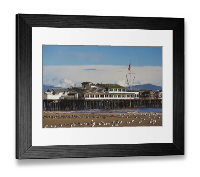 Framed Print : USA, California, Southern California, Santa Barbara, Harbor and Stearns Wharf Framed Print : USA, California, Southern California, Santa Barbara, Harbor and Stearns Wharf