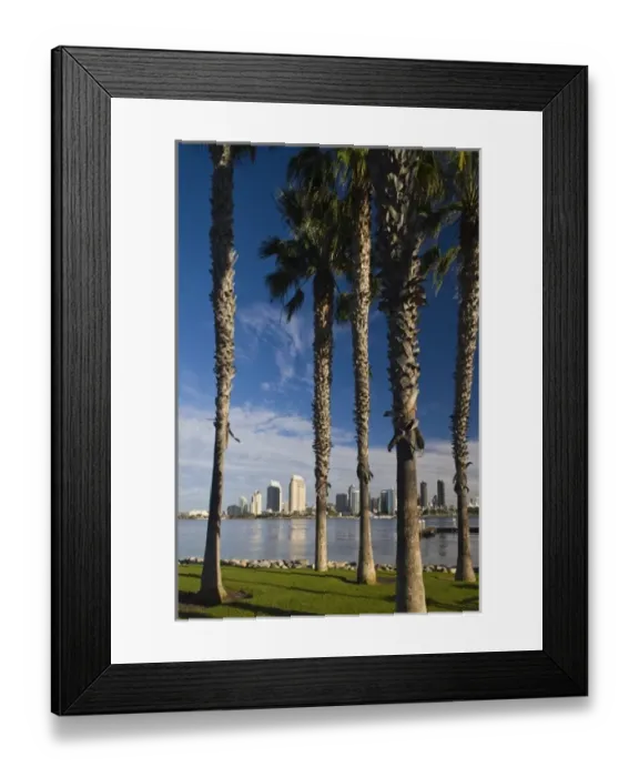 Framed Print : USA, California, Coronado. San Diego city view from Coronado, morning Framed Print : USA, California, Coronado. San Diego city view from Coronado, morning