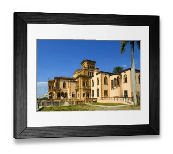 Framed Print : Ca d Zan Terrace and Mansion from the South