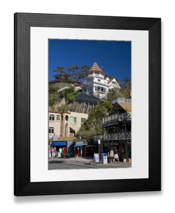 Framed Print : Downtown Avalon on Catalina Island, California, USA Framed Print : Downtown Avalon on Catalina Island, California, USA
