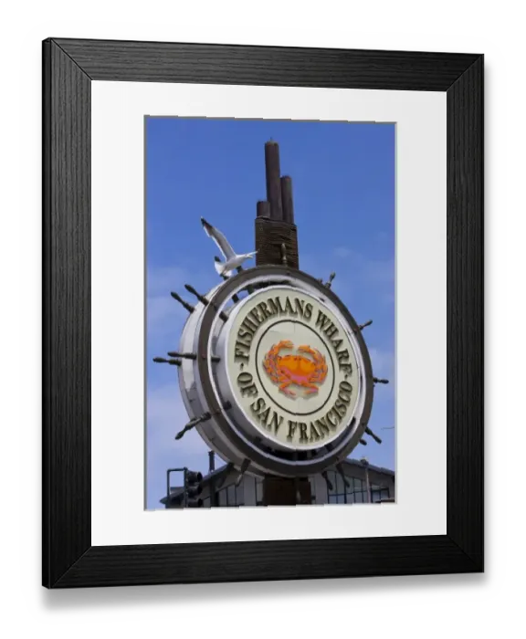 Framed Print : Fishermans Wharf Sign at Pier 39 - San Francisco, California Framed Print : Fishermans Wharf Sign at Pier 39 - San Francisco, California