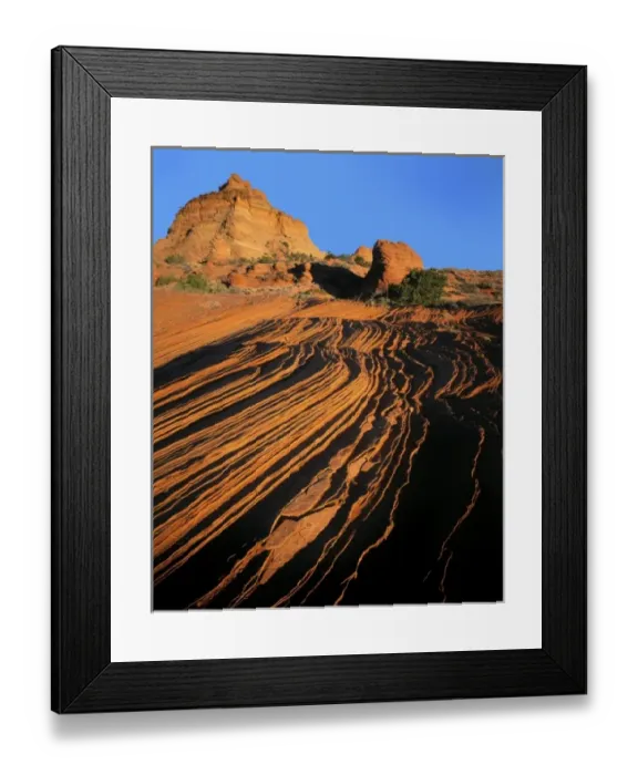 Framed Print : Vermillion Cliffs National Monument, Arizona. USA. Cross-bedded Navajo Sandstone Framed Print : Vermillion Cliffs National Monument, Arizona. USA. Cross-bedded Navajo Sandstone