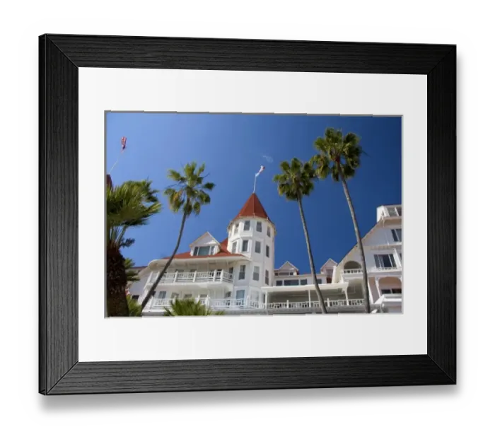 Framed Print : Hotel del Coronado on Coronado Island near San Diego, California Framed Print : Hotel del Coronado on Coronado Island near San Diego, California
