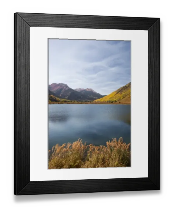 Framed Print : USA, Colorado, Uncompahgre National Forest, along highway 550, Crystal Lake and Red