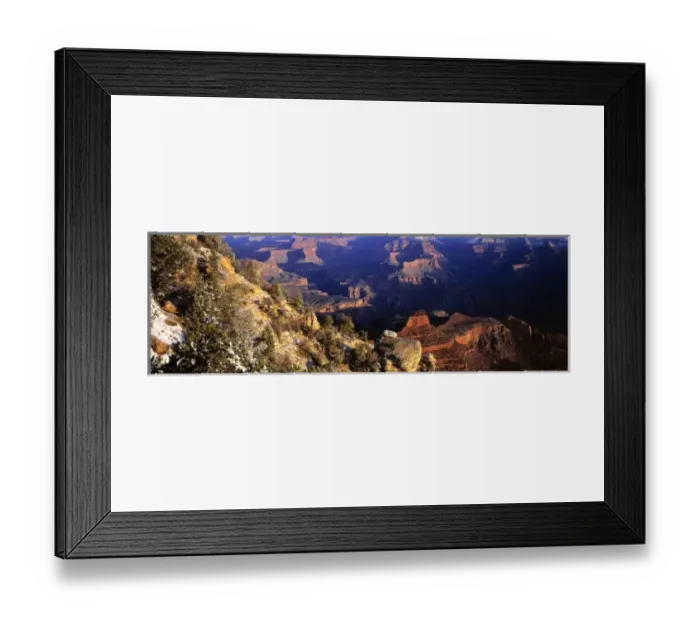 Framed Print : USA, Arizona, Grand Canyon NP. Snow dusts the sagebrush at Yaki Point on the South Framed Print : USA, Arizona, Grand Canyon NP. Snow dusts the sagebrush at Yaki Point on the South