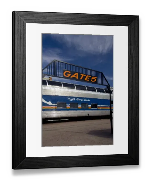 Framed Print : Colorado, Canon City, Royal Gorge Railroad. (PR). Train station, loading gate