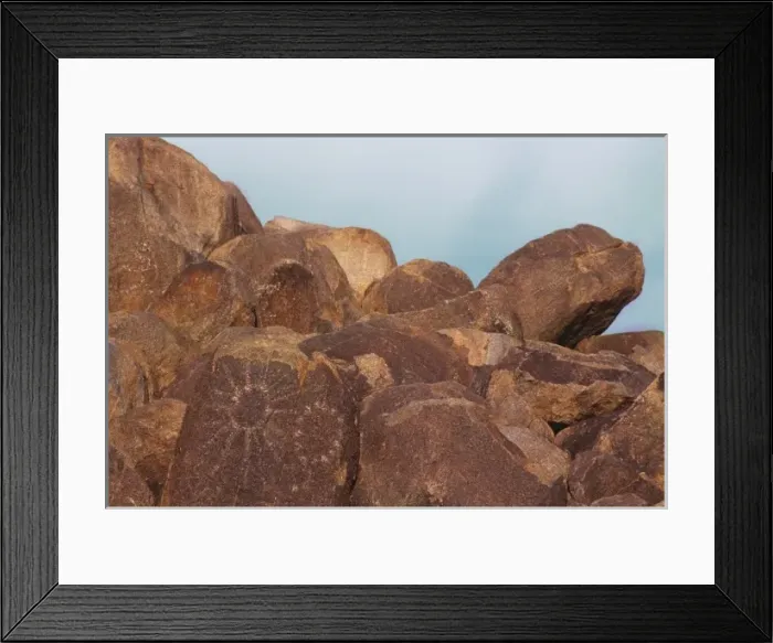 Framed Print : Petroglyphs on big boulders, Saguaro National Park, Tucson, Arizona Framed Print : Petroglyphs on big boulders, Saguaro National Park, Tucson, Arizona
