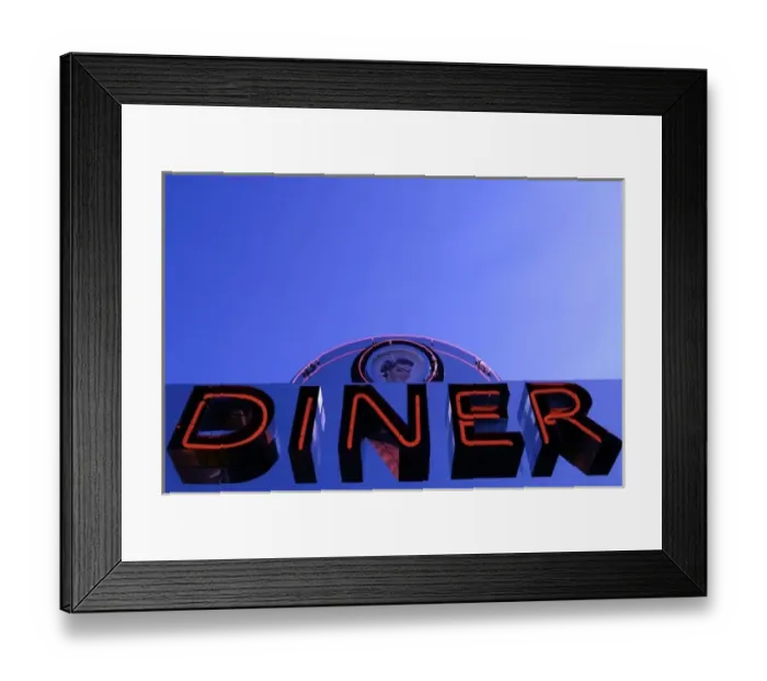 Framed Print : San Francisco, California, United States. Diner sign at Giradelli Square Framed Print : San Francisco, California, United States. Diner sign at Giradelli Square