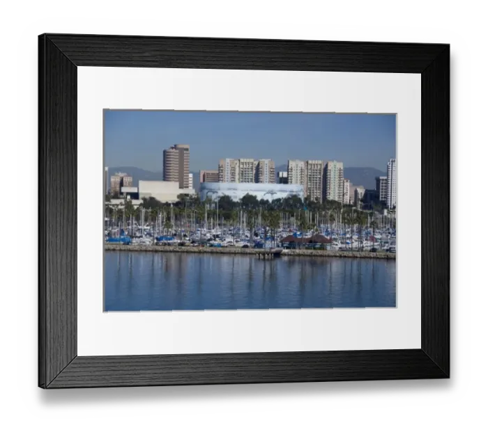 Framed Print : California, Long Beach. Skyline views of the port area of Long Beach Framed Print : California, Long Beach. Skyline views of the port area of Long Beach