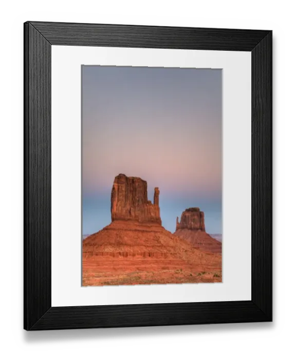 Framed Print : AZ, Monument Valley, The Mittens, after sunset Framed Print : AZ, Monument Valley, The Mittens, after sunset