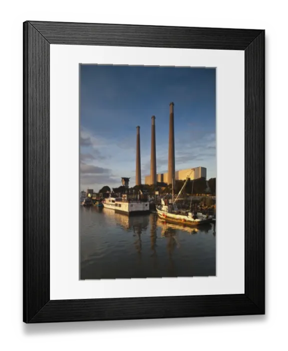 Framed Print : USA, California, Southern California, Morro Bay, harbor, dusk Framed Print : USA, California, Southern California, Morro Bay, harbor, dusk